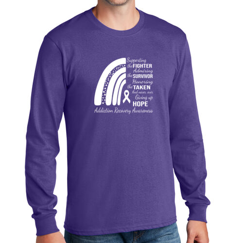 Edgar County Recovery Design ER1 on a Port & Company® - Long Sleeve Core Cotton Tee Thumbnail