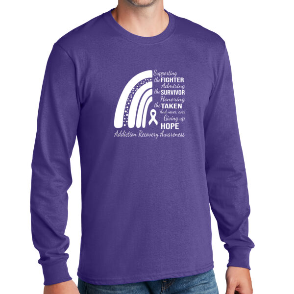 Edgar County Recovery Design ER1 on a Port & Company® - Long Sleeve Core Cotton Tee Thumbnail
