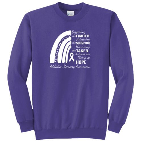 Edgar County Recovery Design ER1 on a Port & Company® - Core Fleece Crewneck Sweatshirt Thumbnail