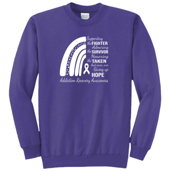 Edgar County Recovery Design ER1 on a Port & Company® - Core Fleece Crewneck Sweatshirt Thumbnail